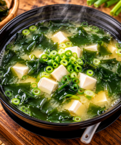 Miso Suppe mit Seetang und Tofu